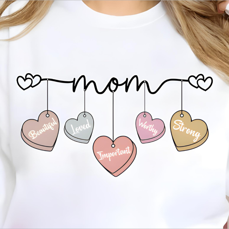 Boho Mama SVG Mom Heart Design, Strong Mom Bohemian Clipart, Mother's Day Cricut File, Silhouette Cutting Files, DIY Crafts & Projects