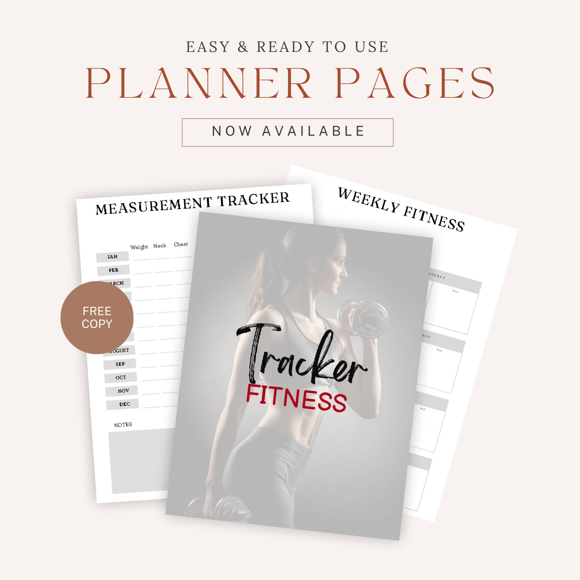 Customizable Fitness Tracker - Editable Canva Template and Printable PDF for Tracking Workouts, Goals, and Progress